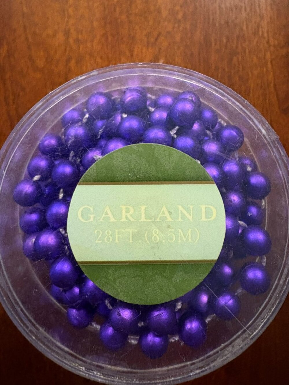 Target brand, 28 feet of beaded purple garland